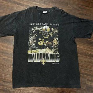 Vintage 1999 Sports Attack Ricky Williams New Orleans Saints T Shirt XL